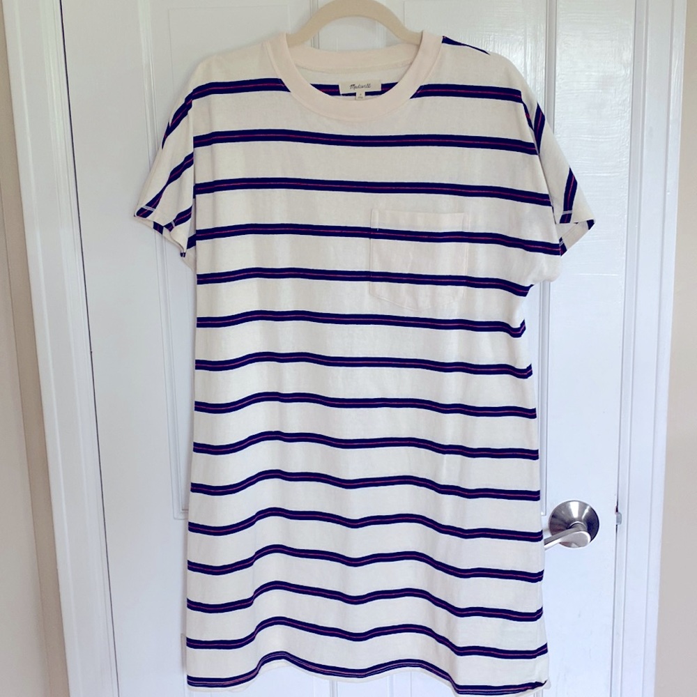Madewell Stripes T-shirt dress size medium